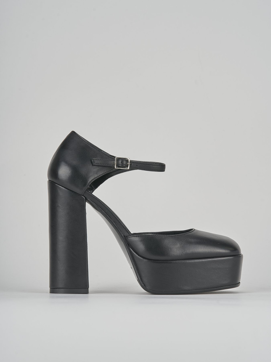 Décolleté e slingback tacco 13cm pelle nero