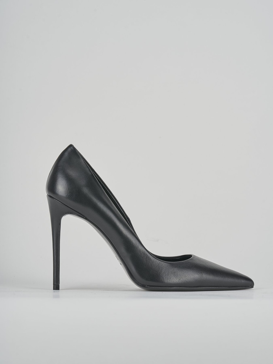 Décolleté e slingback tacco 11cm pelle nero