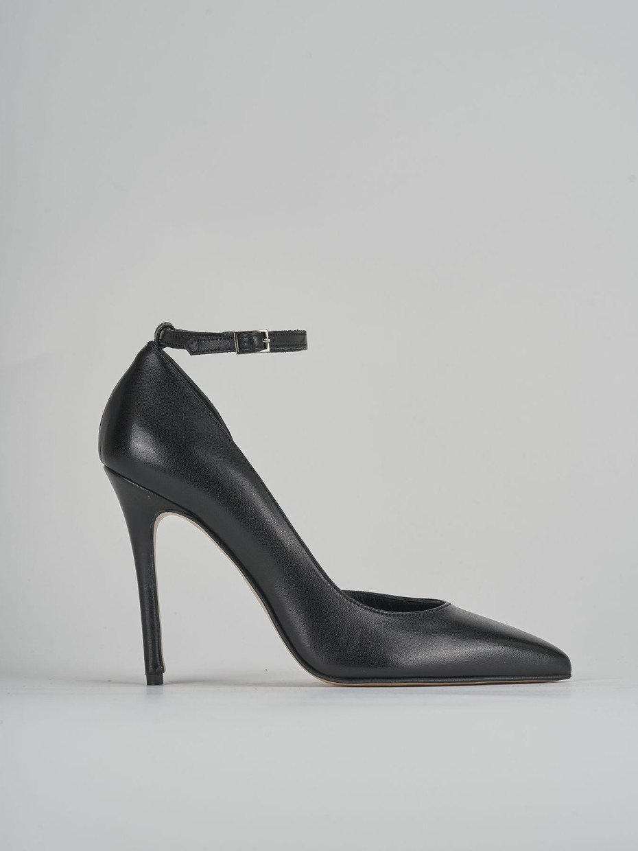 Décolleté e slingback tacco 9cm pelle nero