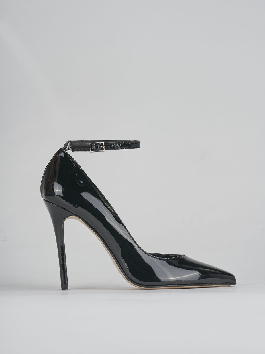 Décolleté e slingback tacco 9cm vernice nero