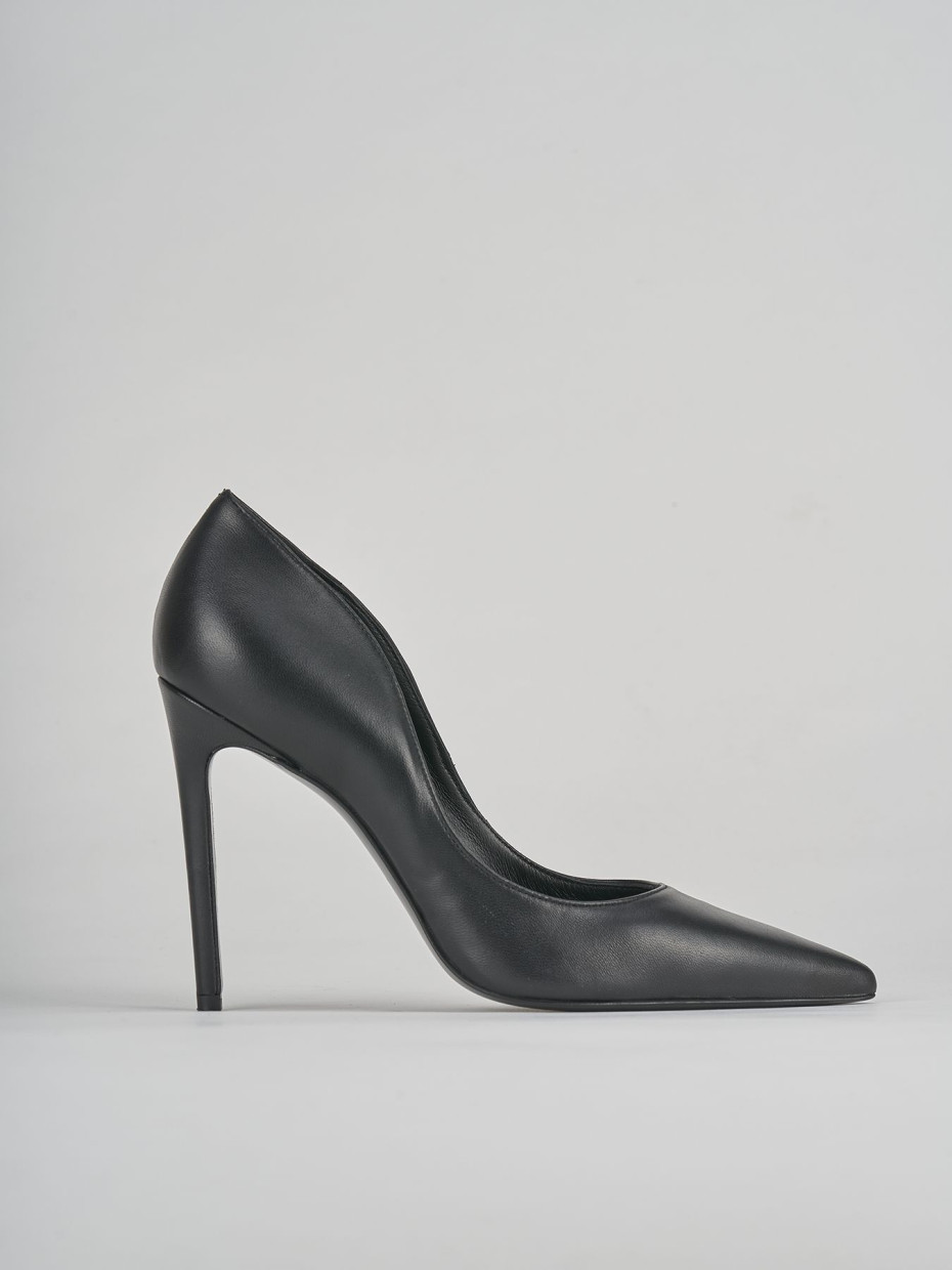 Décolleté e slingback tacco 10cm pelle nero