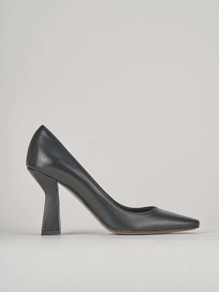 Décolleté e slingback tacco 11cm pelle nero