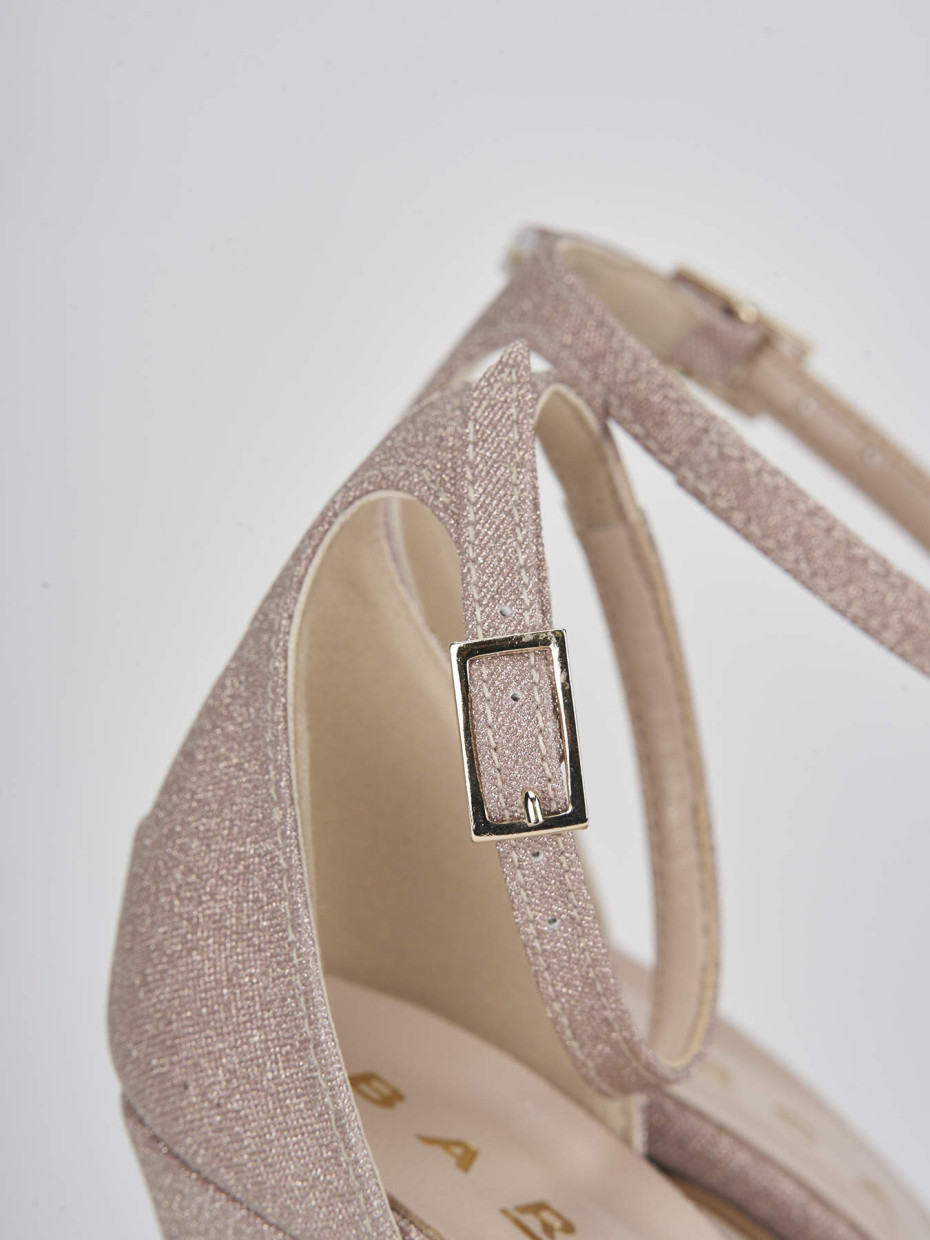 High heel sandals heel 9 cm pink glitter