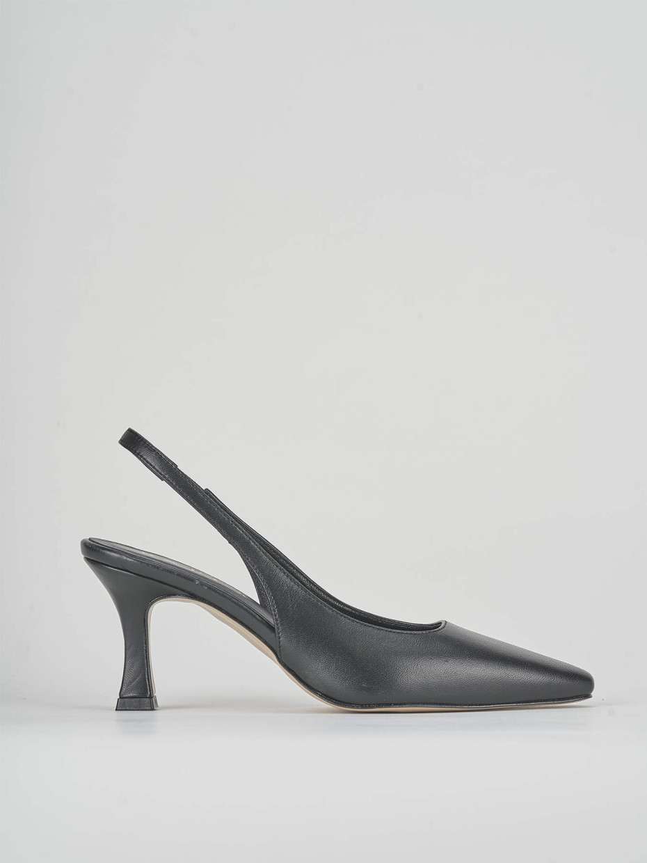 Pumps heel 7 cm black leather