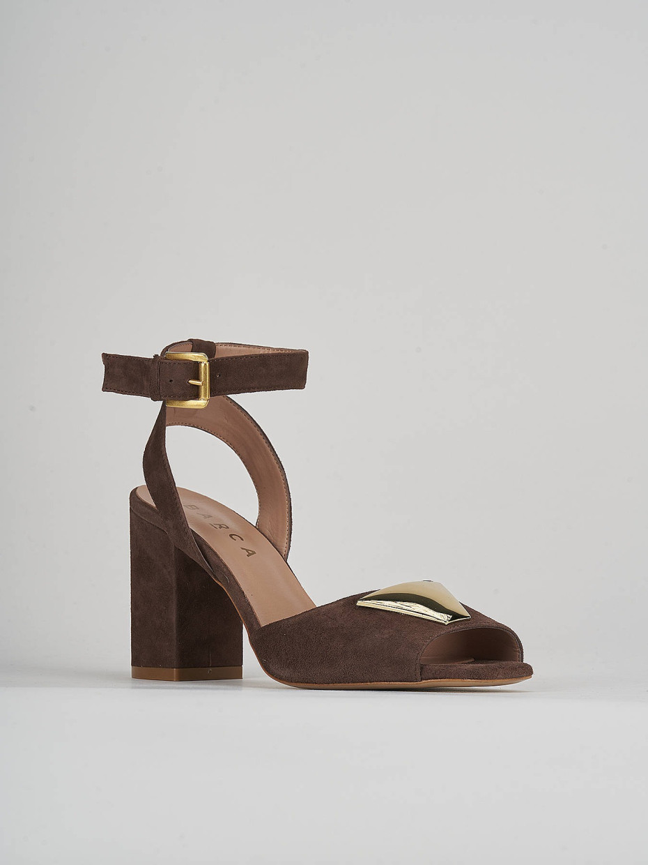 Dark brown shop block heel sandals