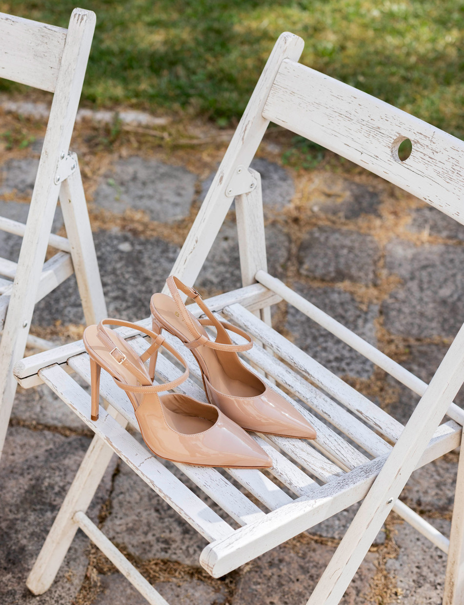 Pumps heel 10 cm pink patent