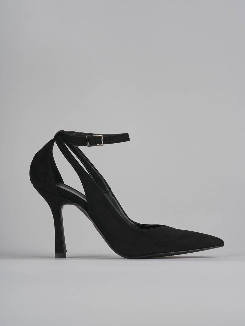 Pumps heel 9 cm black suede