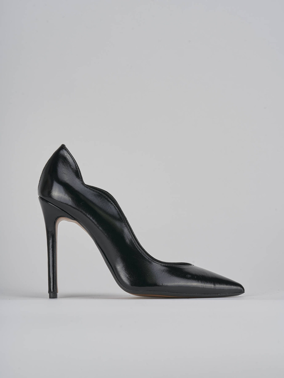 Décolleté e slingback tacco 10cm pelle nero