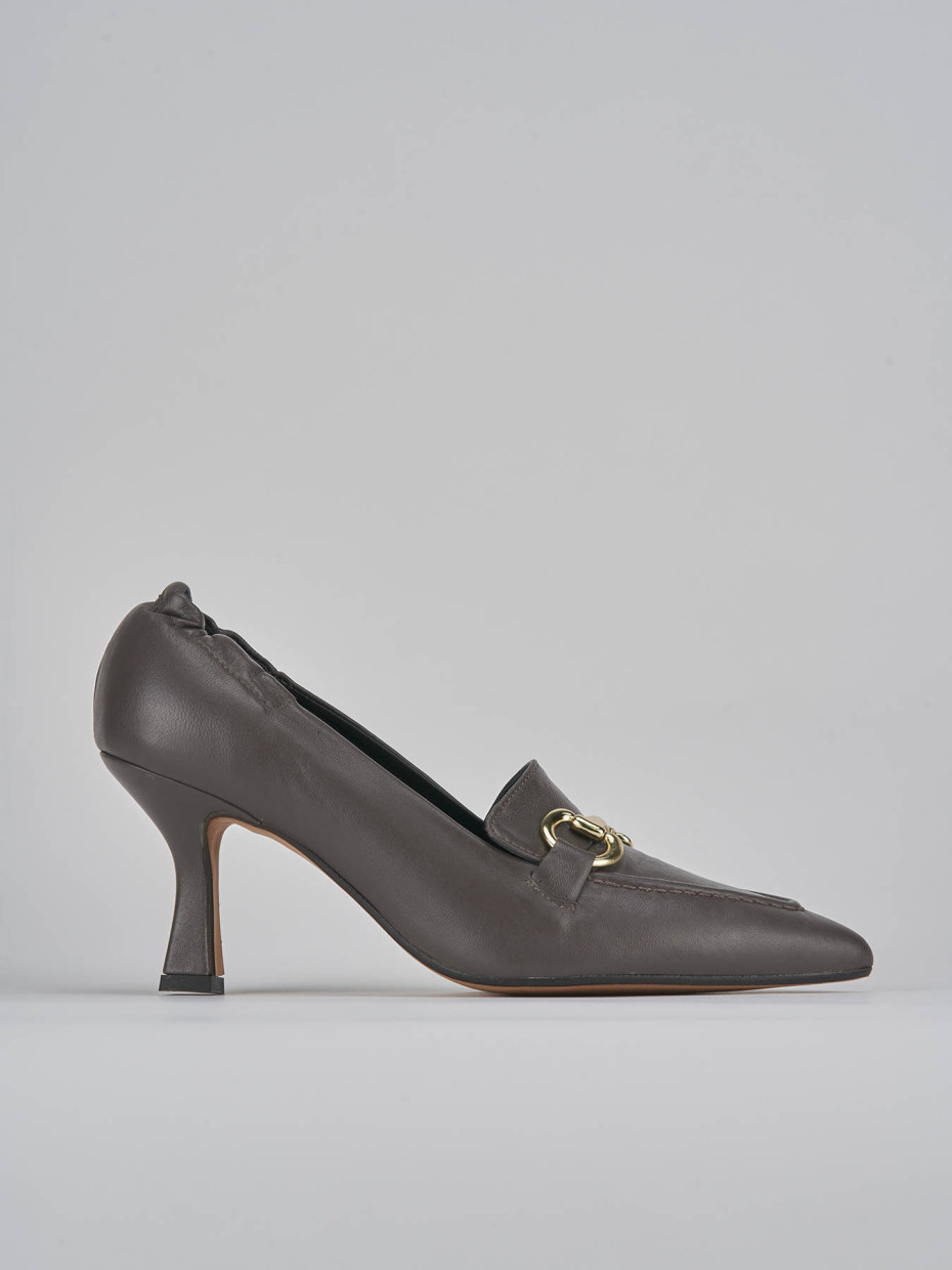 Décolleté e slingback tacco 7cm pelle beige