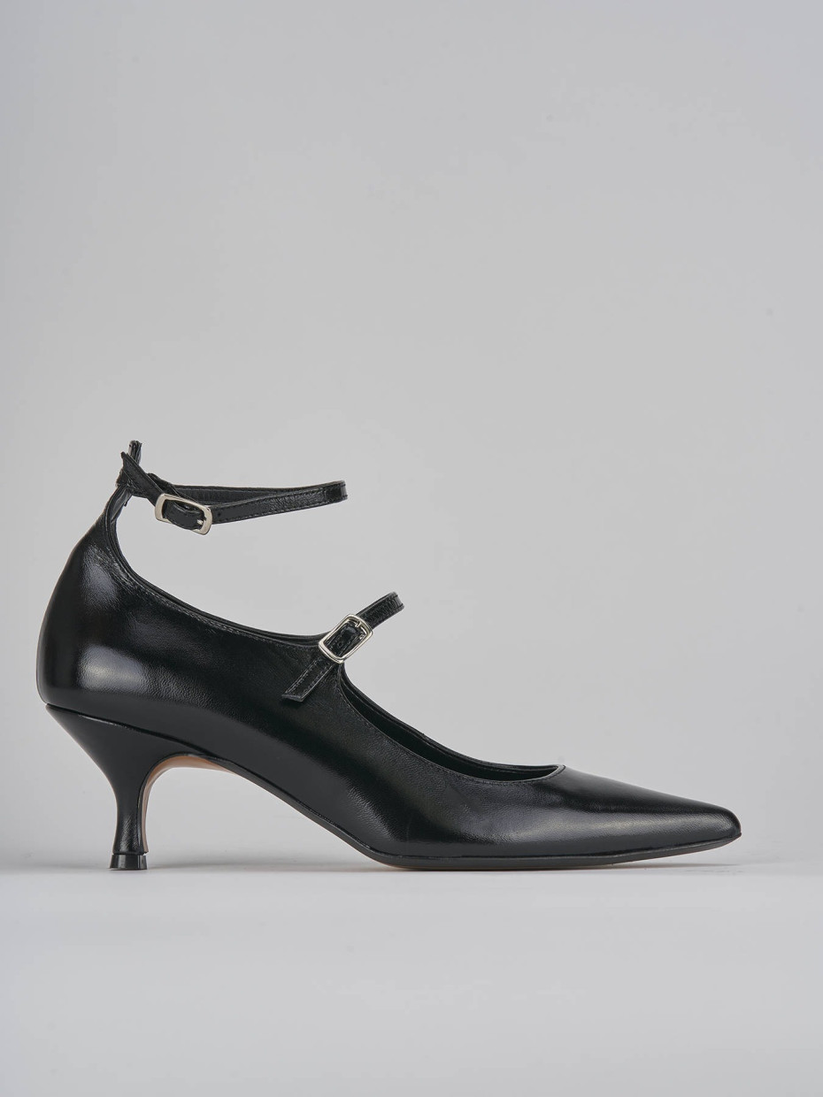 Pumps heel 5 cm black leather