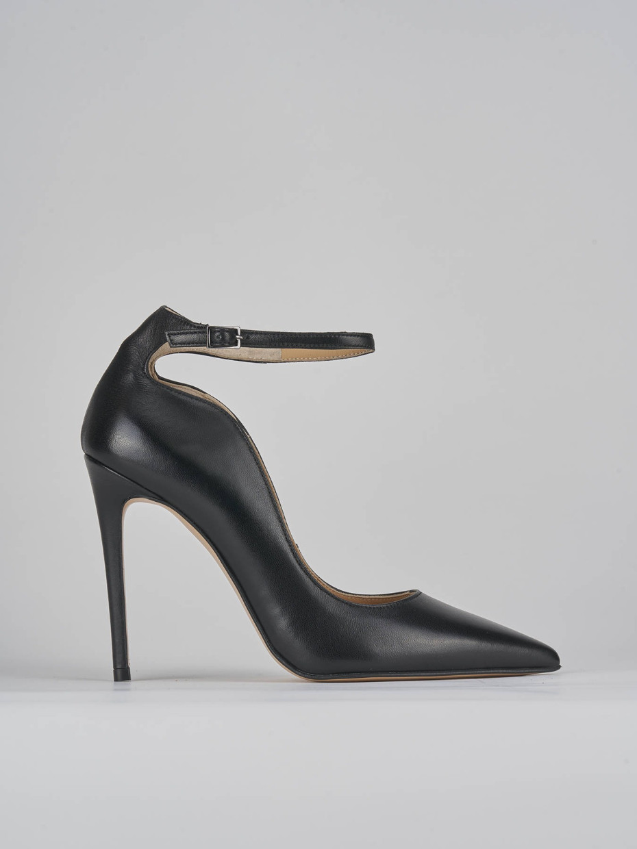 Décolleté e slingback tacco 11cm pelle nero