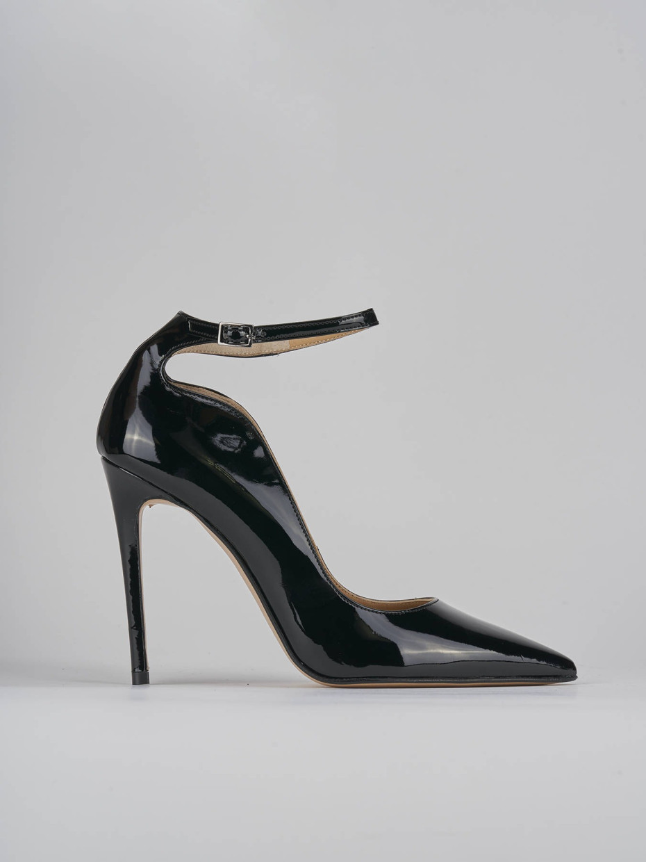 Décolleté e slingback tacco 11cm vernice nero