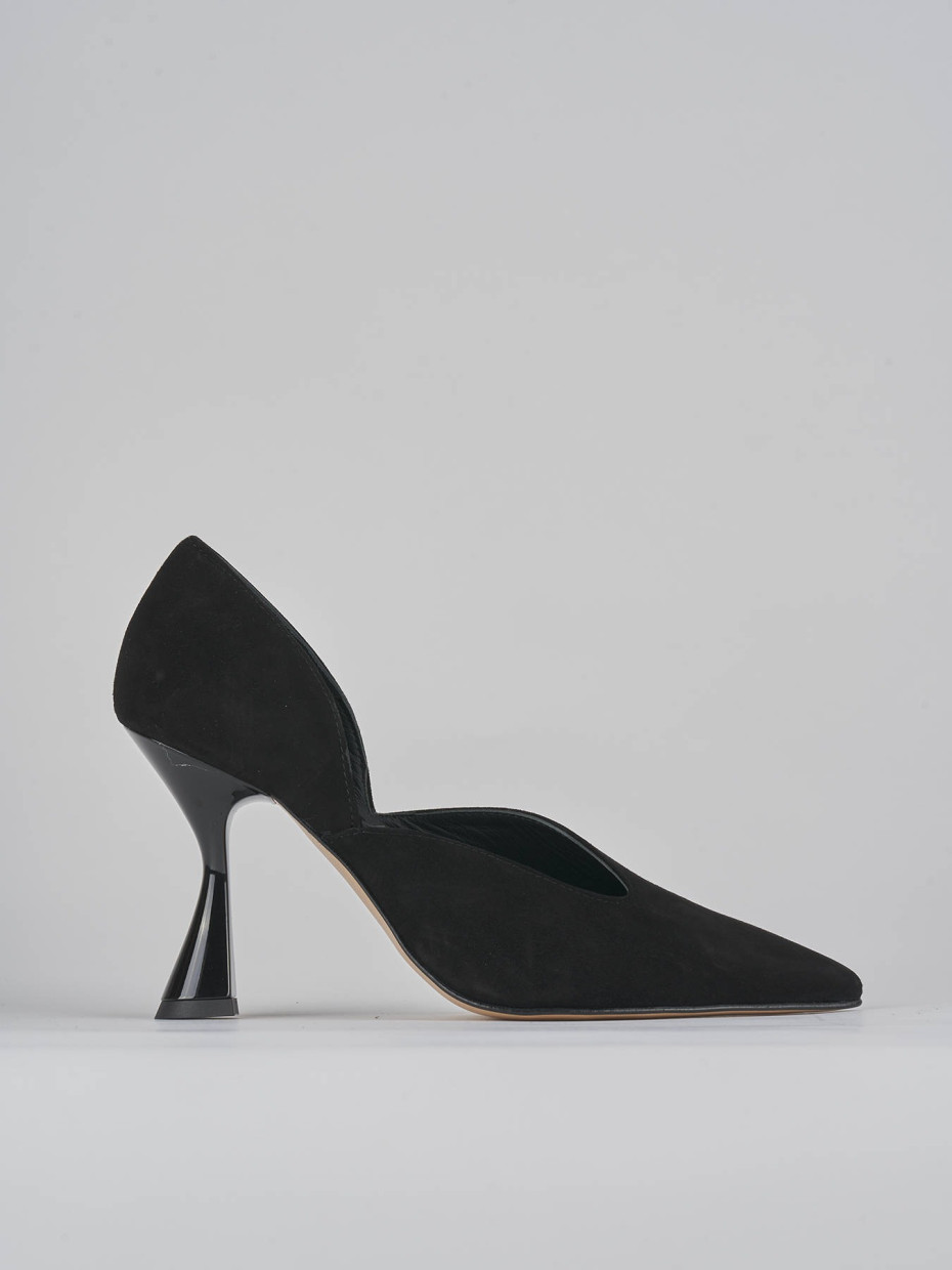 Pumps heel 9 cm black suede