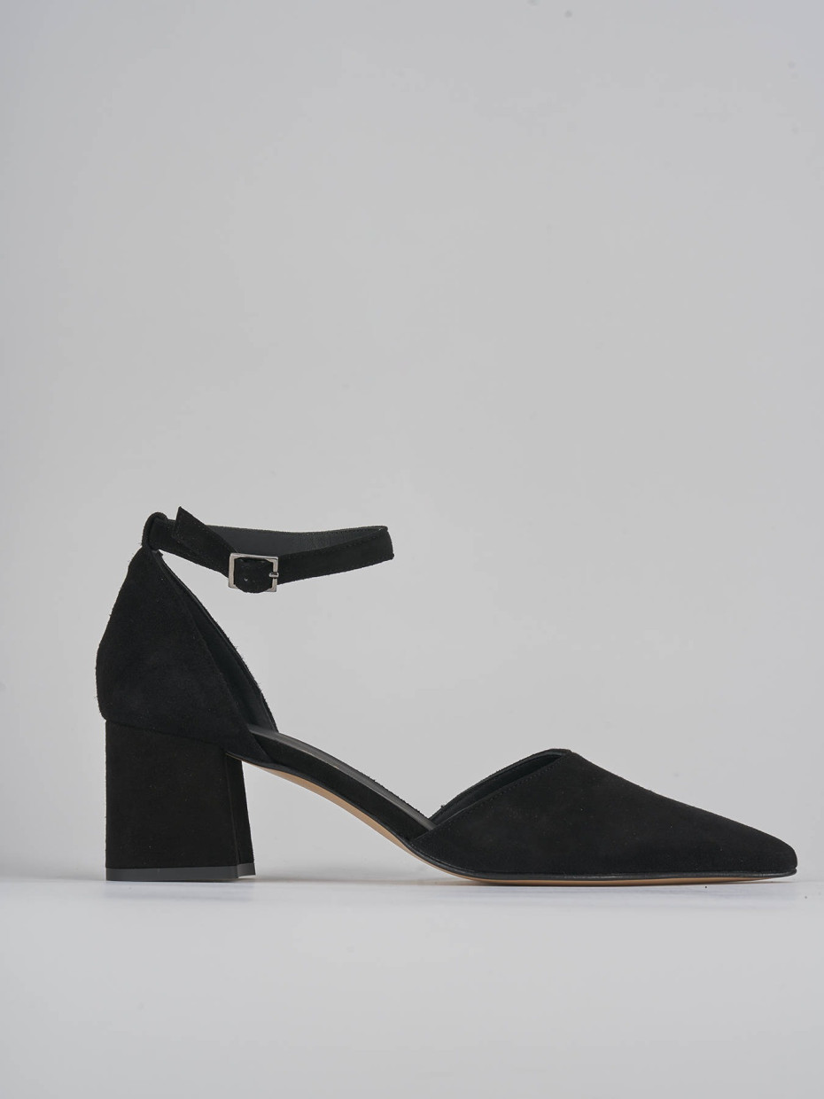 Pumps heel 5 cm black suede