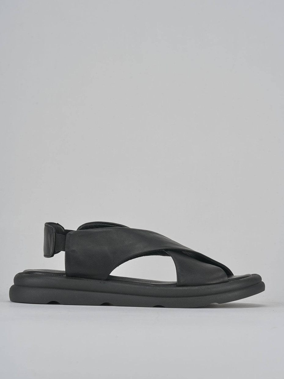 Sandali tacco 2cm pelle nero