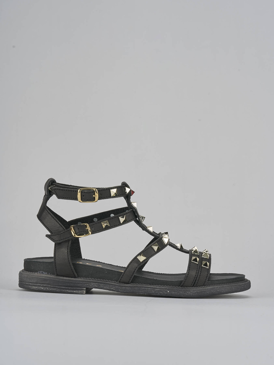 Sandali tacco 2cm pelle nero