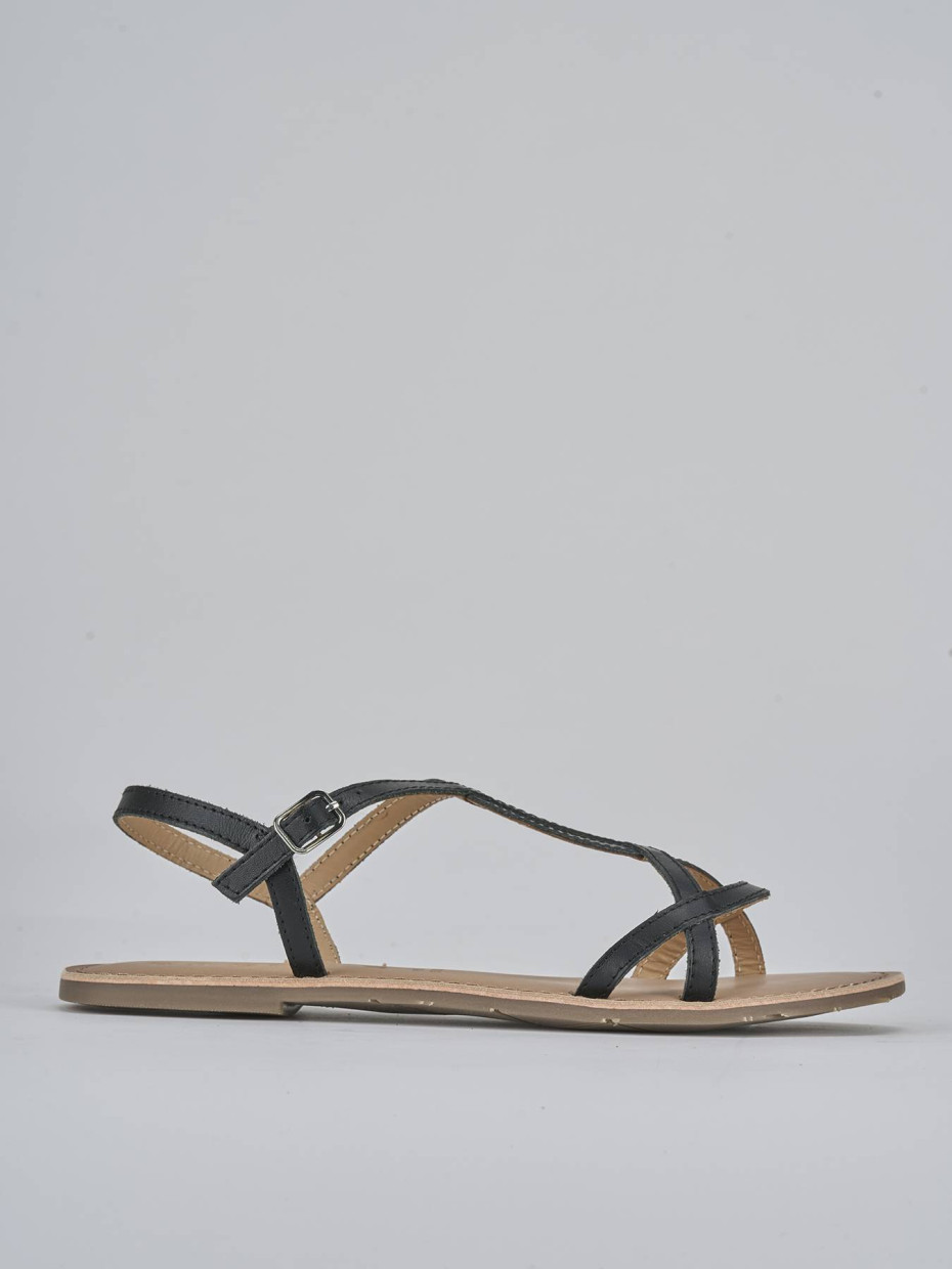 Sandali tacco 1cm pelle nero