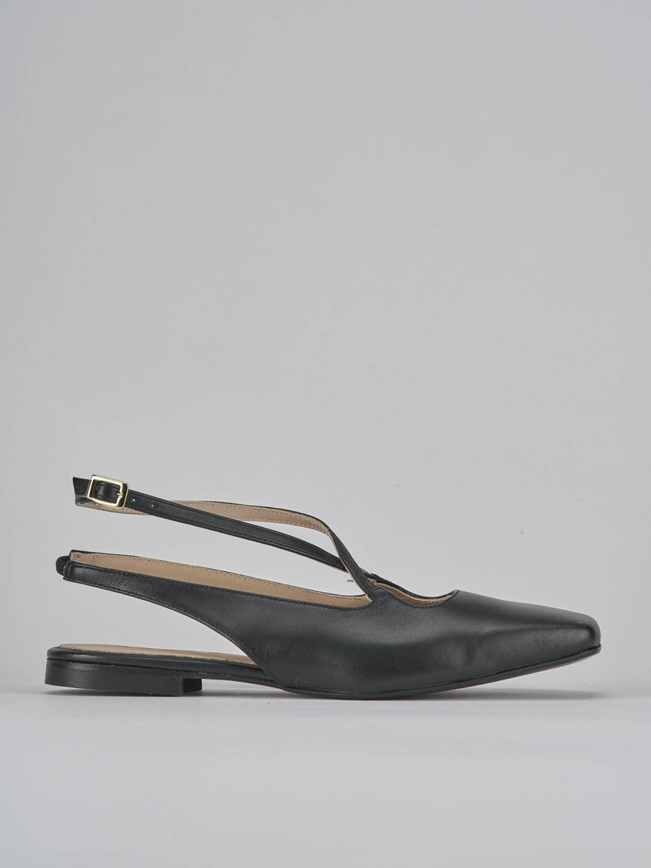 Ballerine tacco 1cm pelle nero