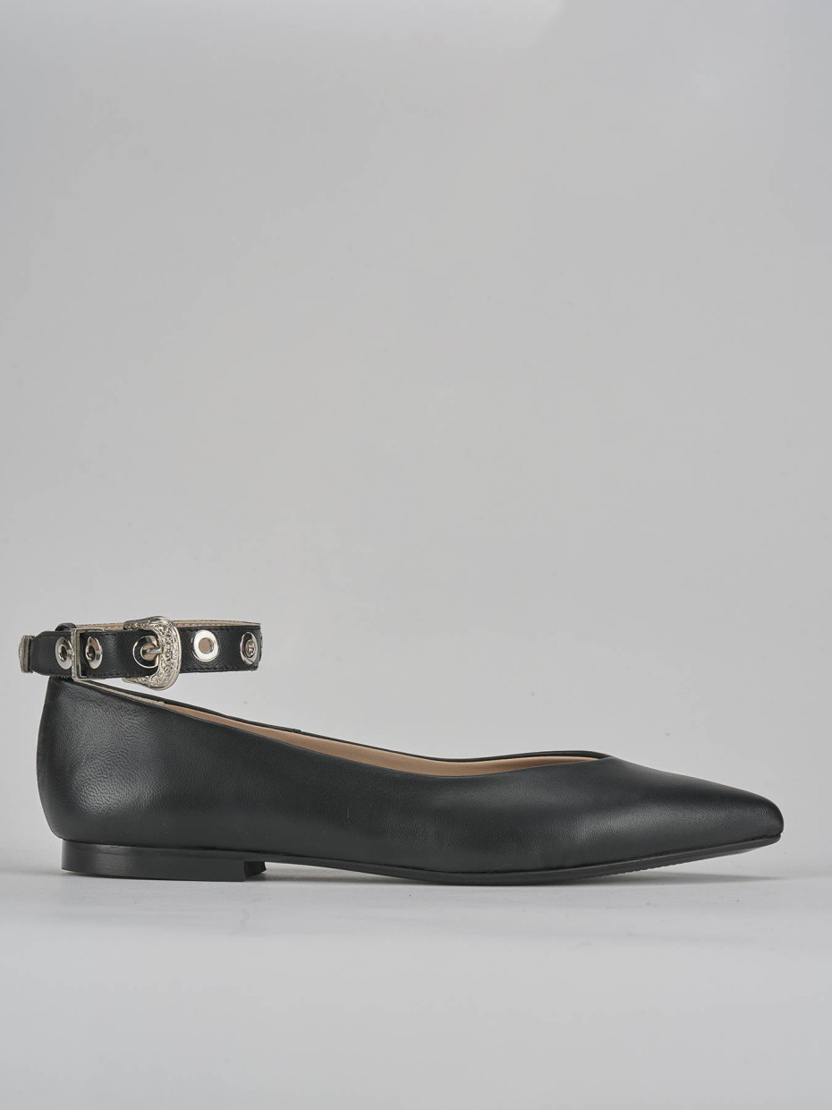 Ballerine tacco 1cm pelle nero