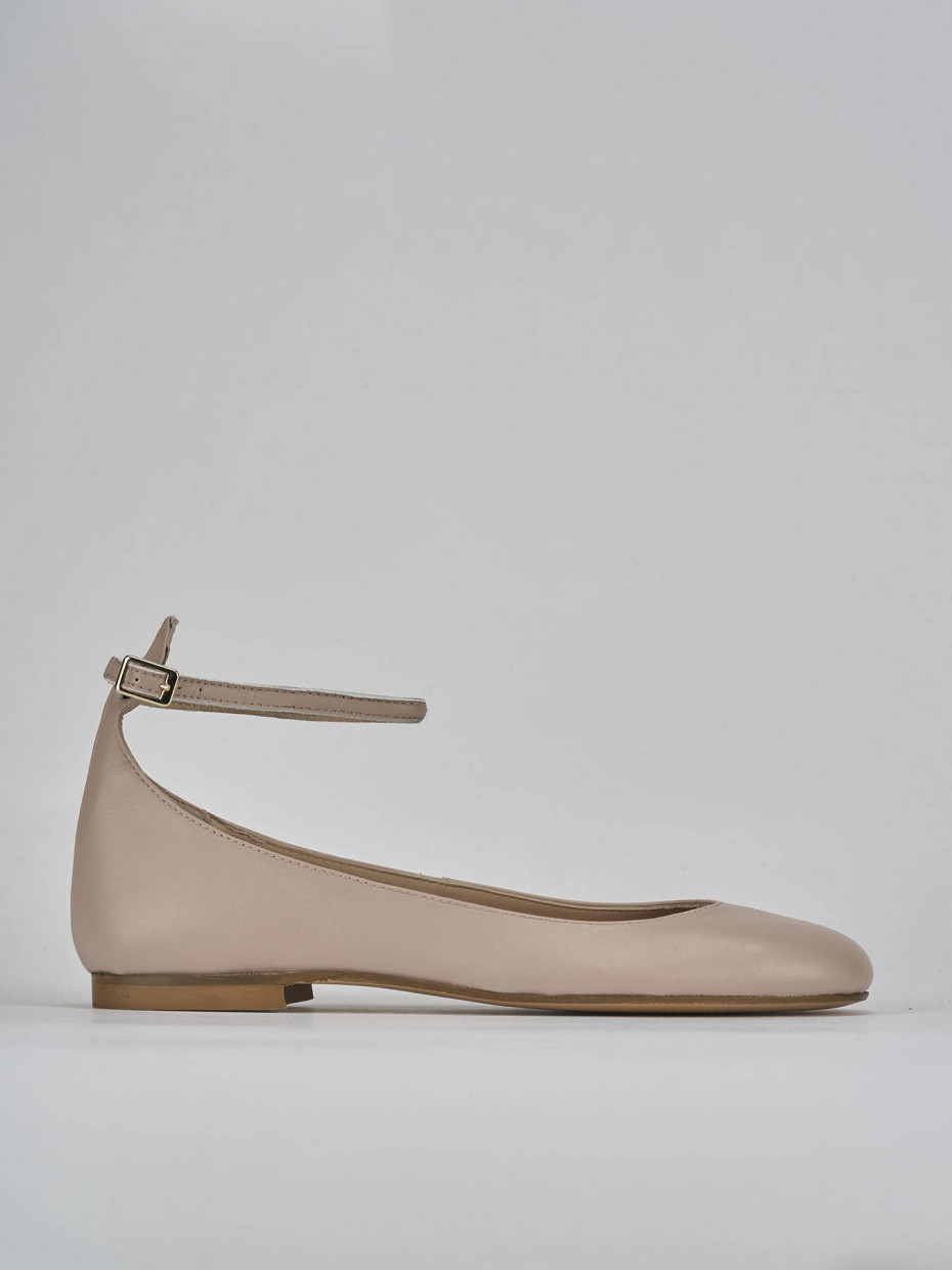 Ballerine tacco 1cm pelle beige