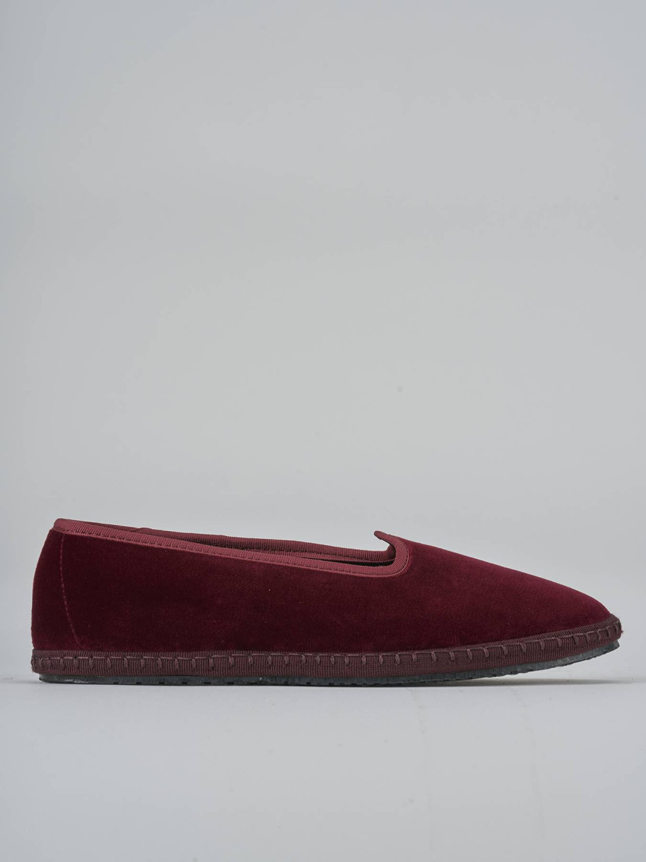 Ballerine tacco 1cm velluto bordo'