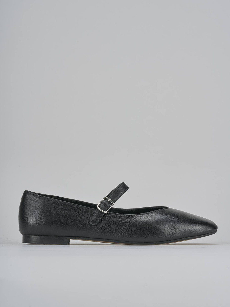 Ballerine tacco 1cm pelle nero