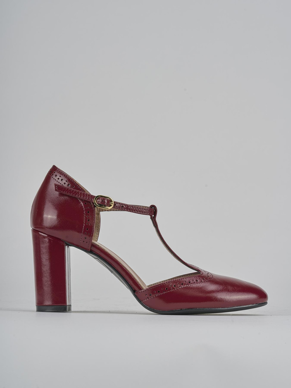 Décolleté e slingback tacco 8cm pelle bordo'