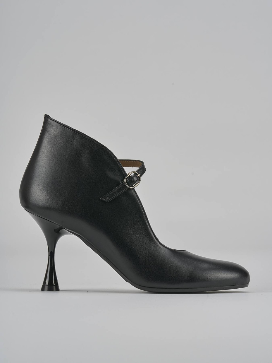 Décolleté e slingback tacco 8cm pelle nero