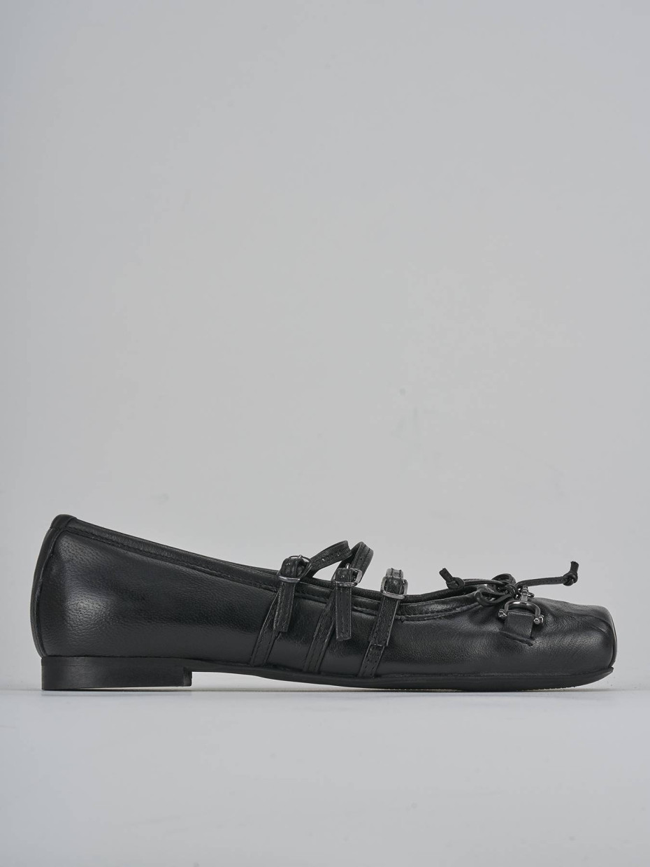 Ballerine tacco 1cm pelle nero