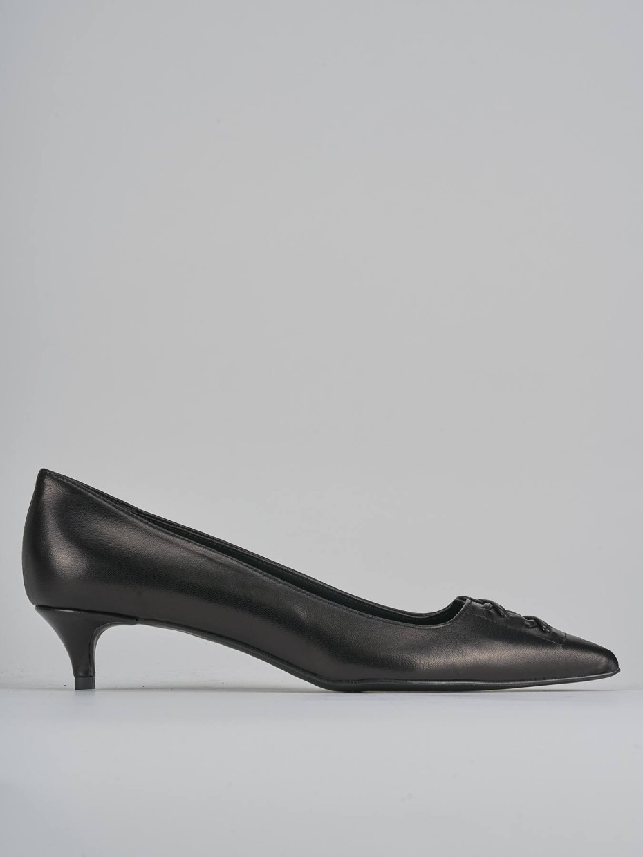 Décolleté e slingback tacco 3cm pelle nero