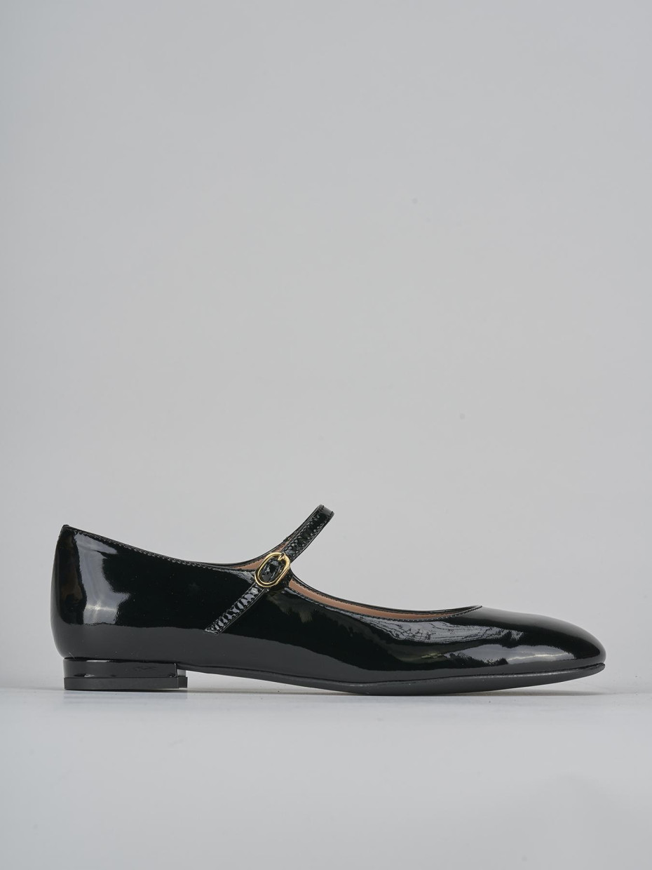 Ballerine tacco 2cm vernice nero