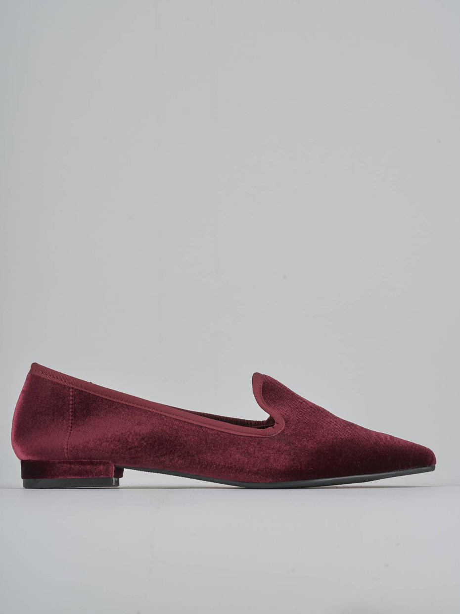 Ballerine tacco 1cm velluto bordo'