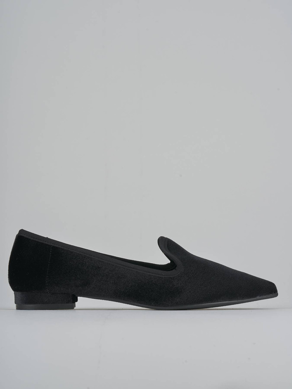 Ballerine tacco 1cm velluto nero