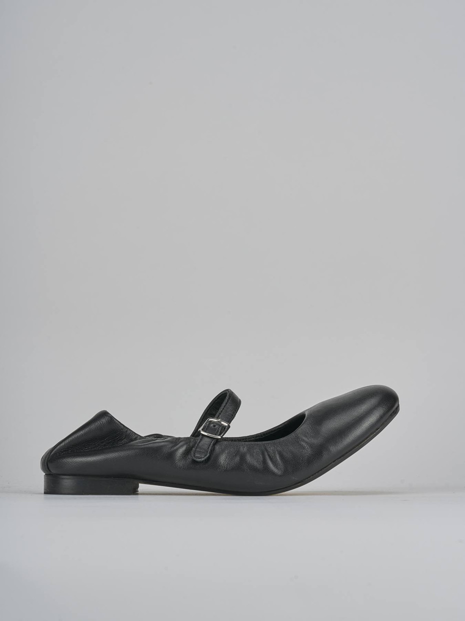 Ballerine tacco 1cm pelle nero