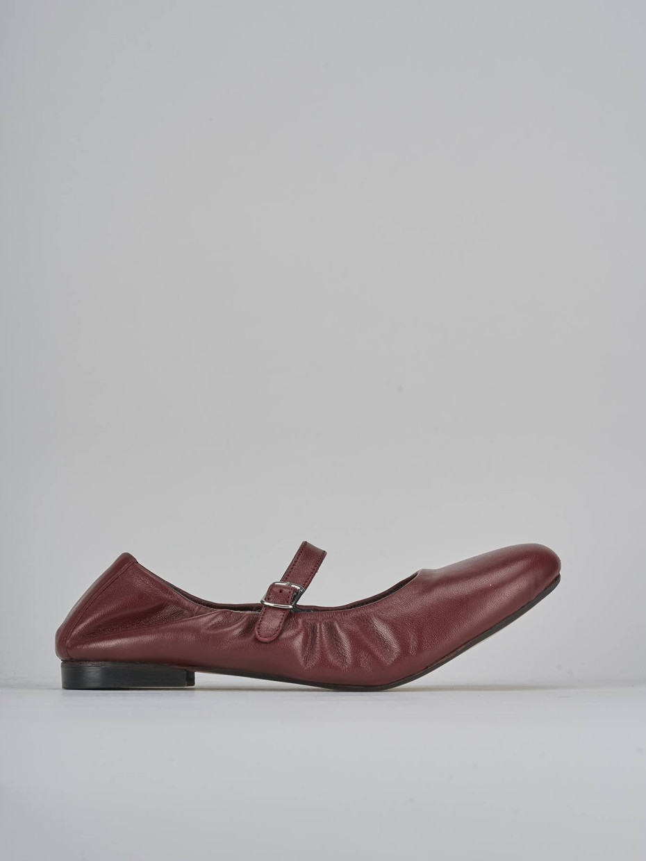 Ballerine tacco 1cm pelle bordo'