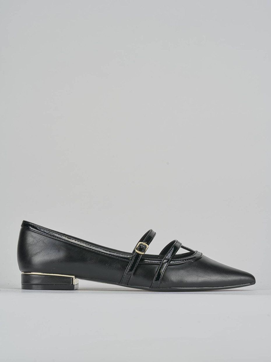 Ballerine tacco 1cm pelle nero