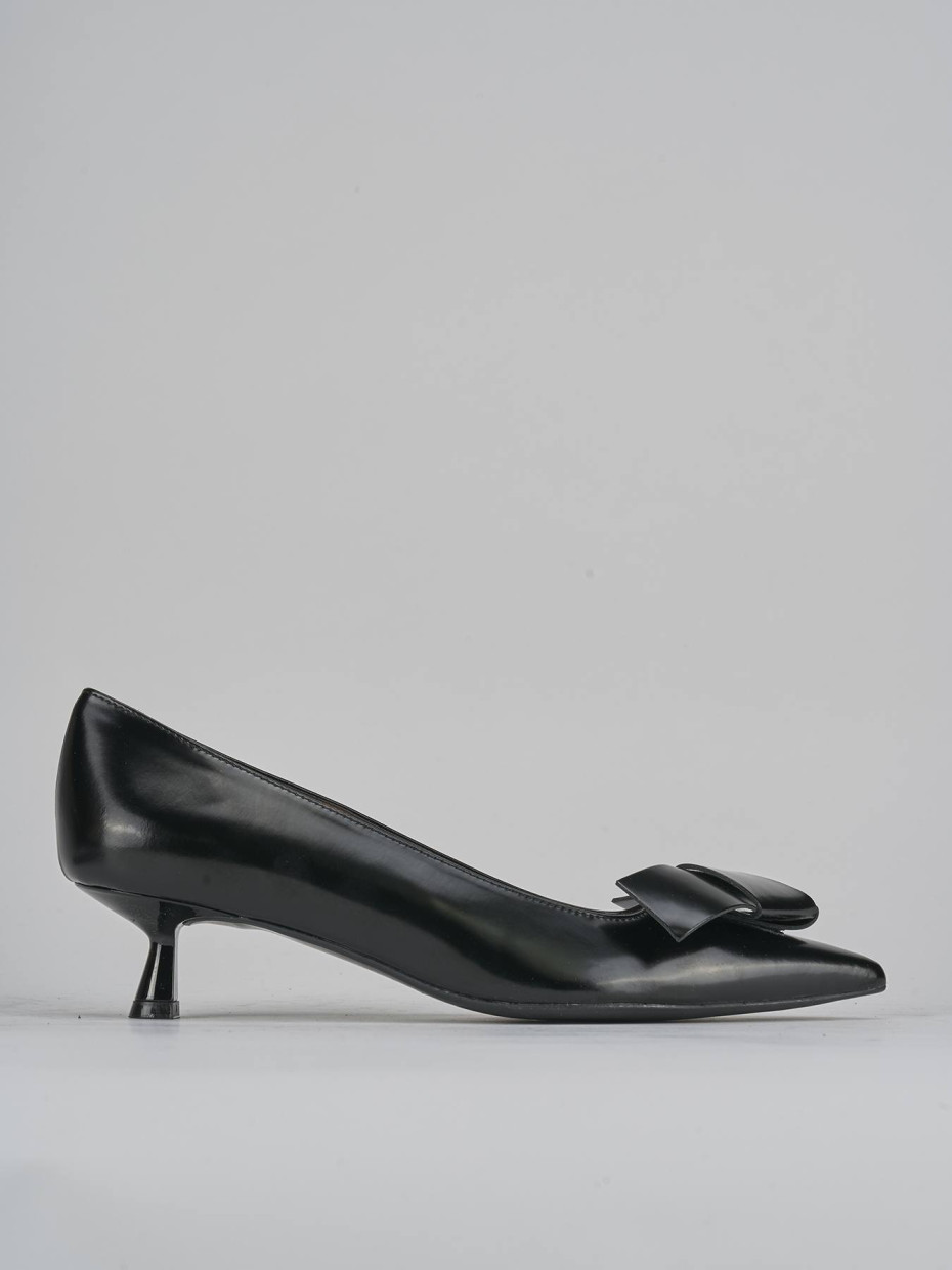 Décolleté e slingback tacco 5cm pelle nero