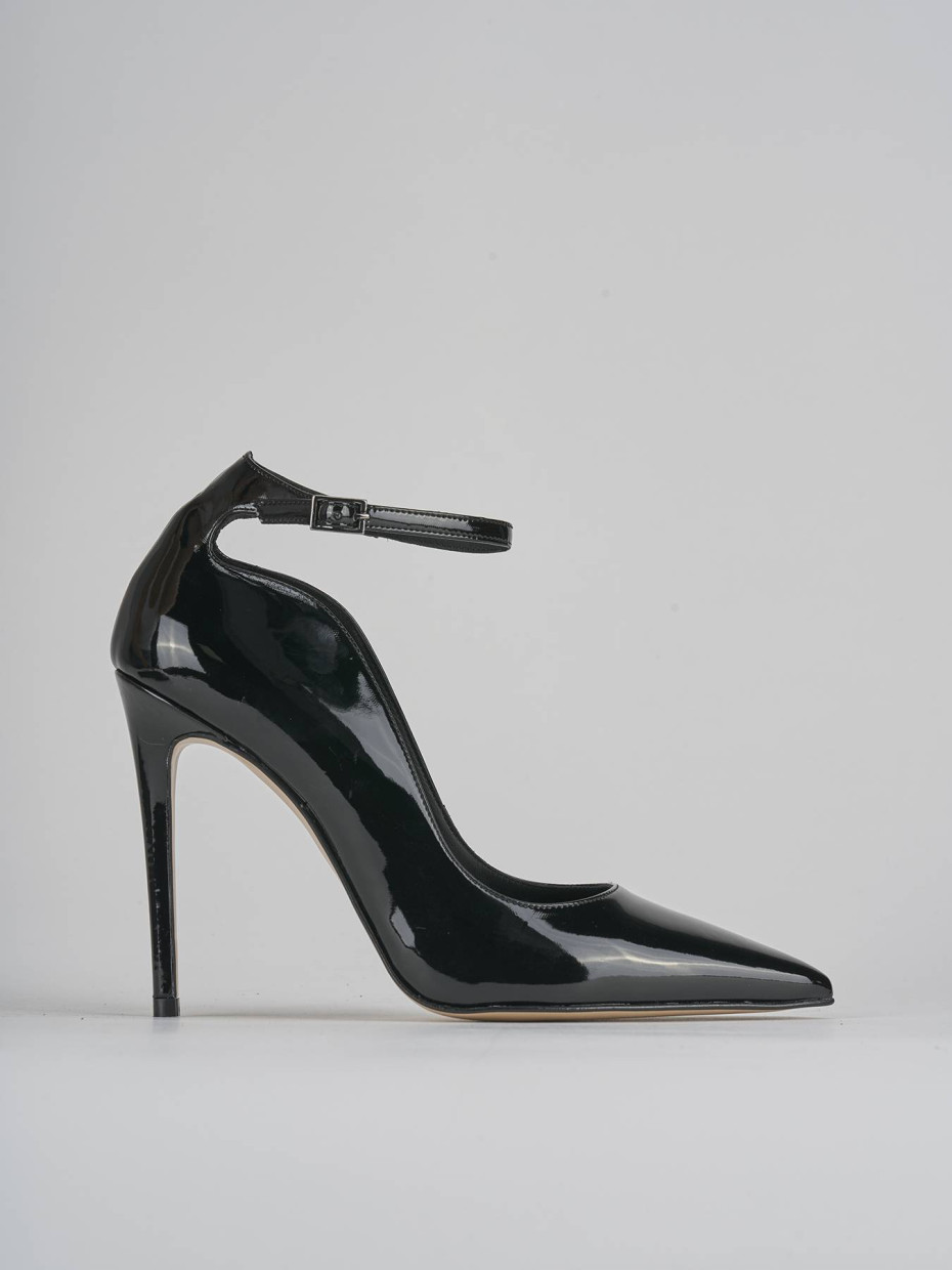 Décolleté e slingback tacco 11cm vernice nero