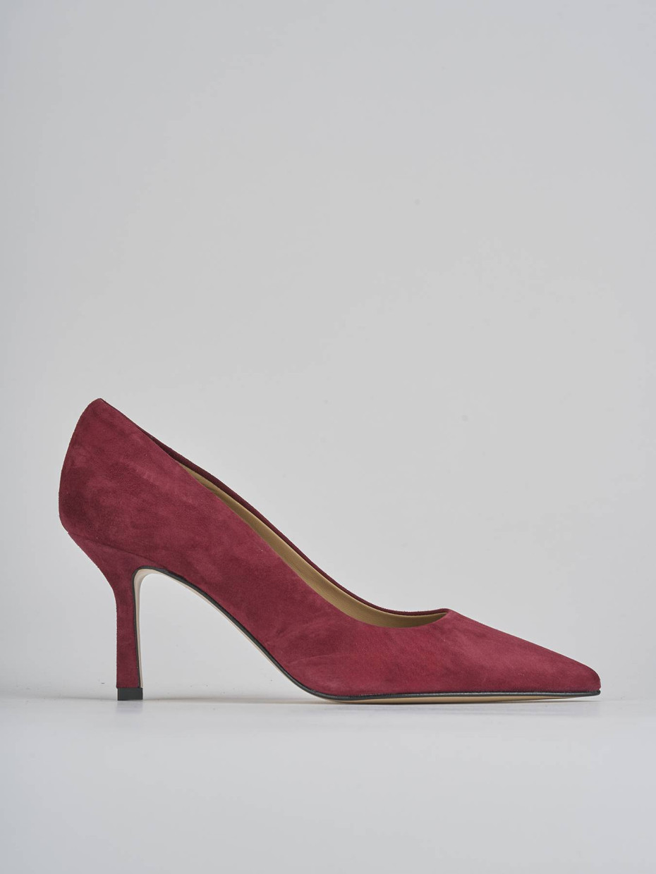 Décolleté e slingback tacco 7cm camoscio bordo'