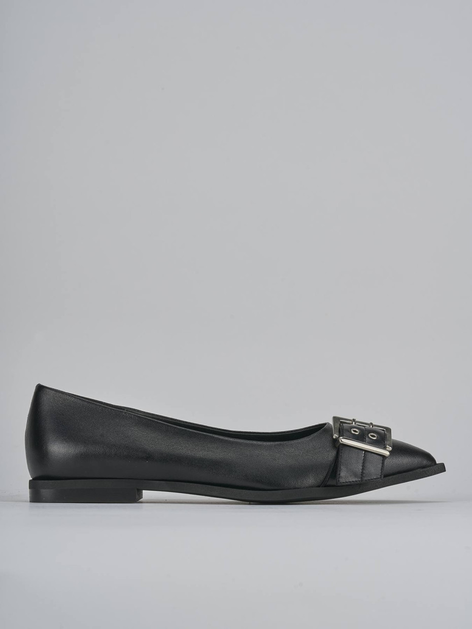 Ballerine tacco 1cm pelle nero