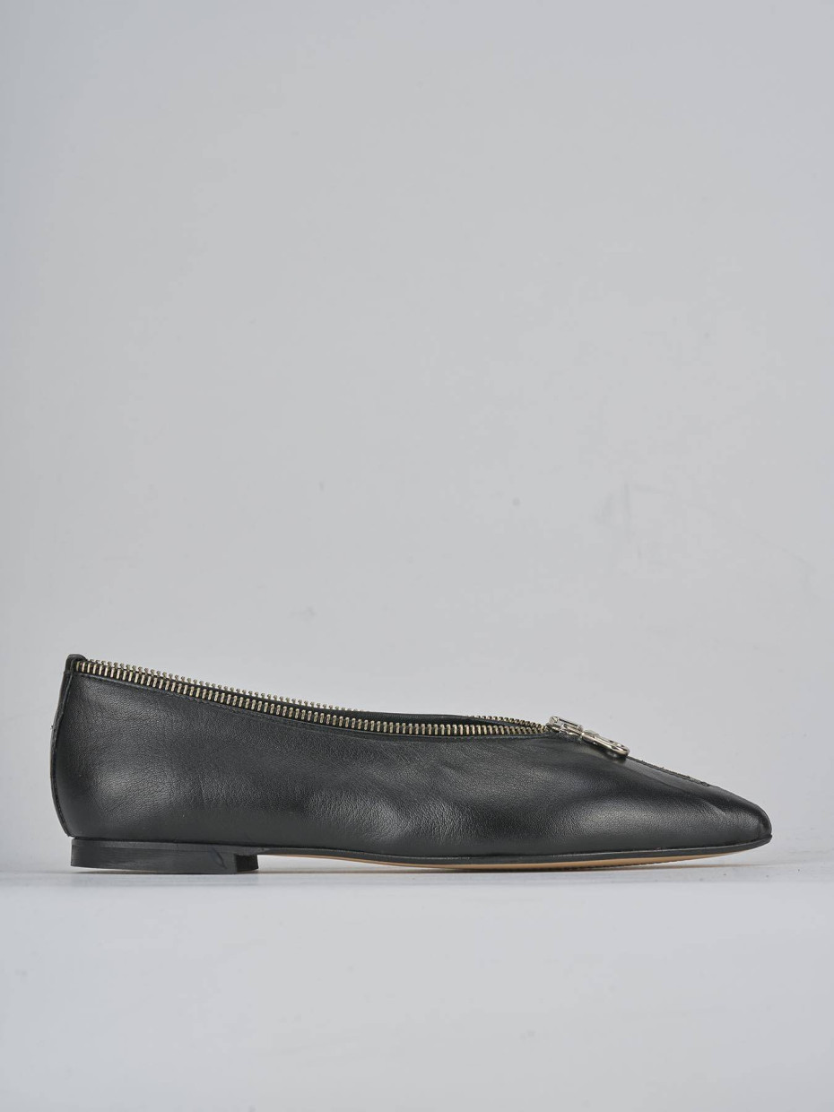 Ballerine tacco 1cm pelle nero