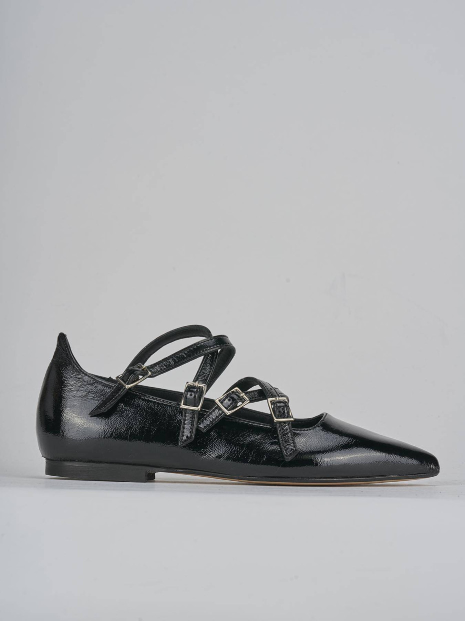 Ballerine tacco 1cm vernice nero