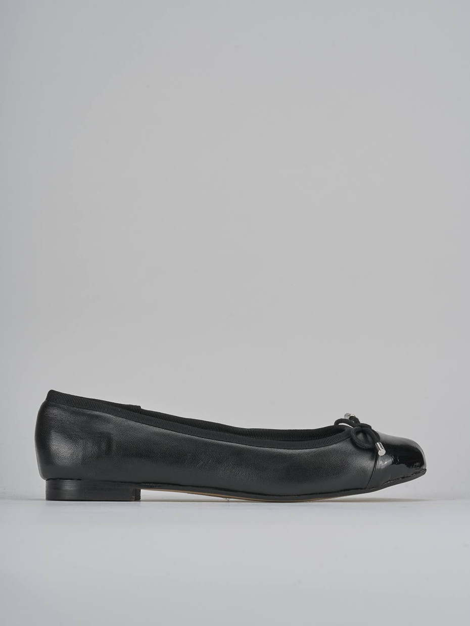 Ballerine tacco 1cm vernice nero