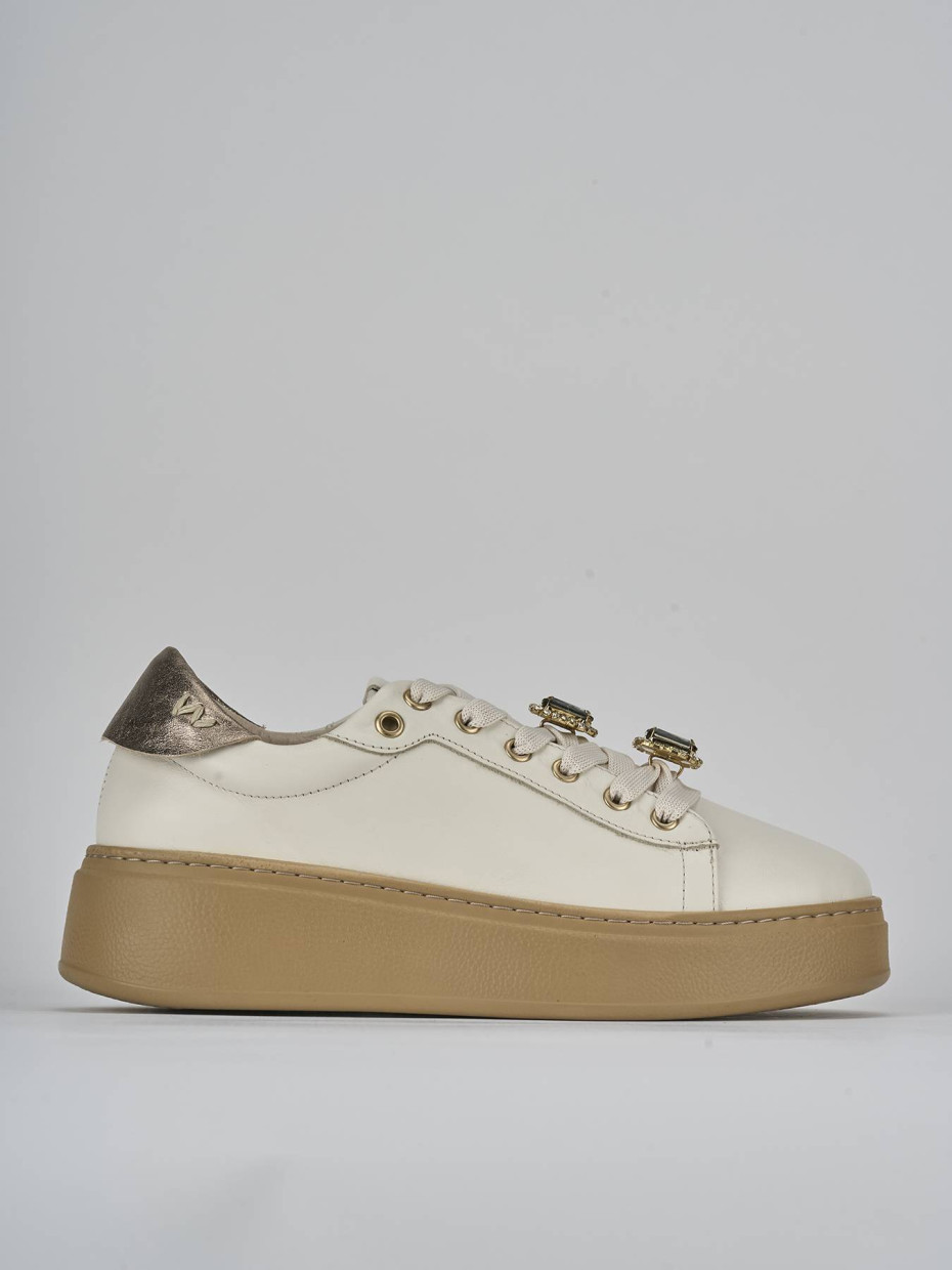 Sneakers pelle beige