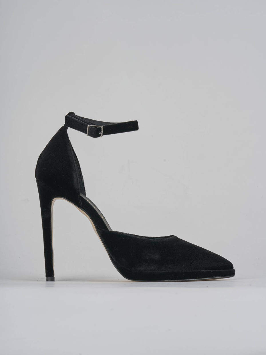 Décolleté e slingback tacco 11cm velluto nero