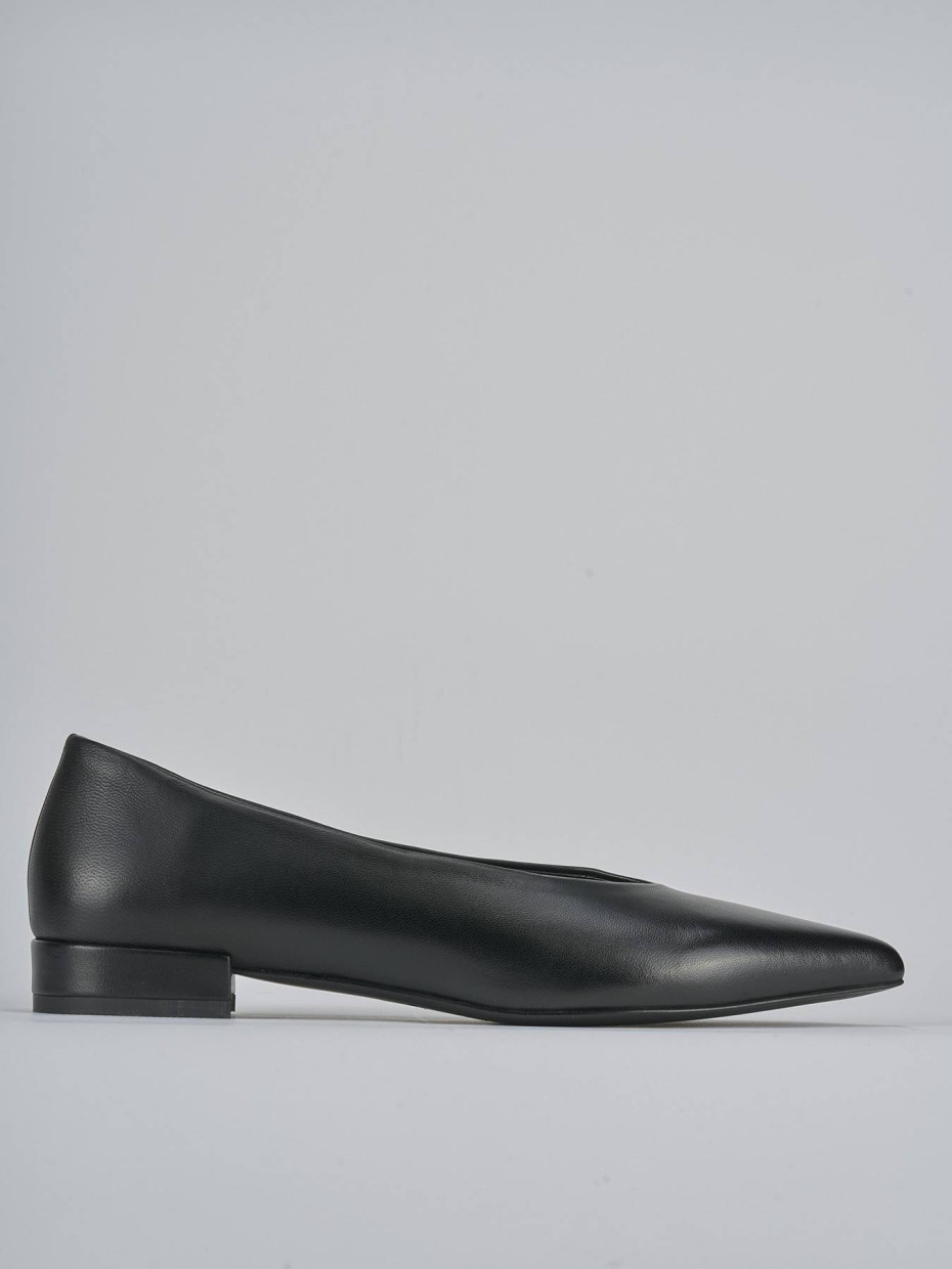 Ballerine tacco 2cm pelle nero