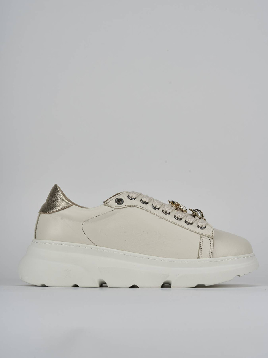 Sneakers pelle beige