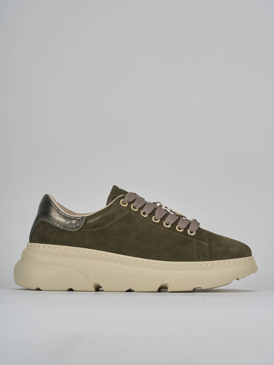 Sneakers camoscio verde