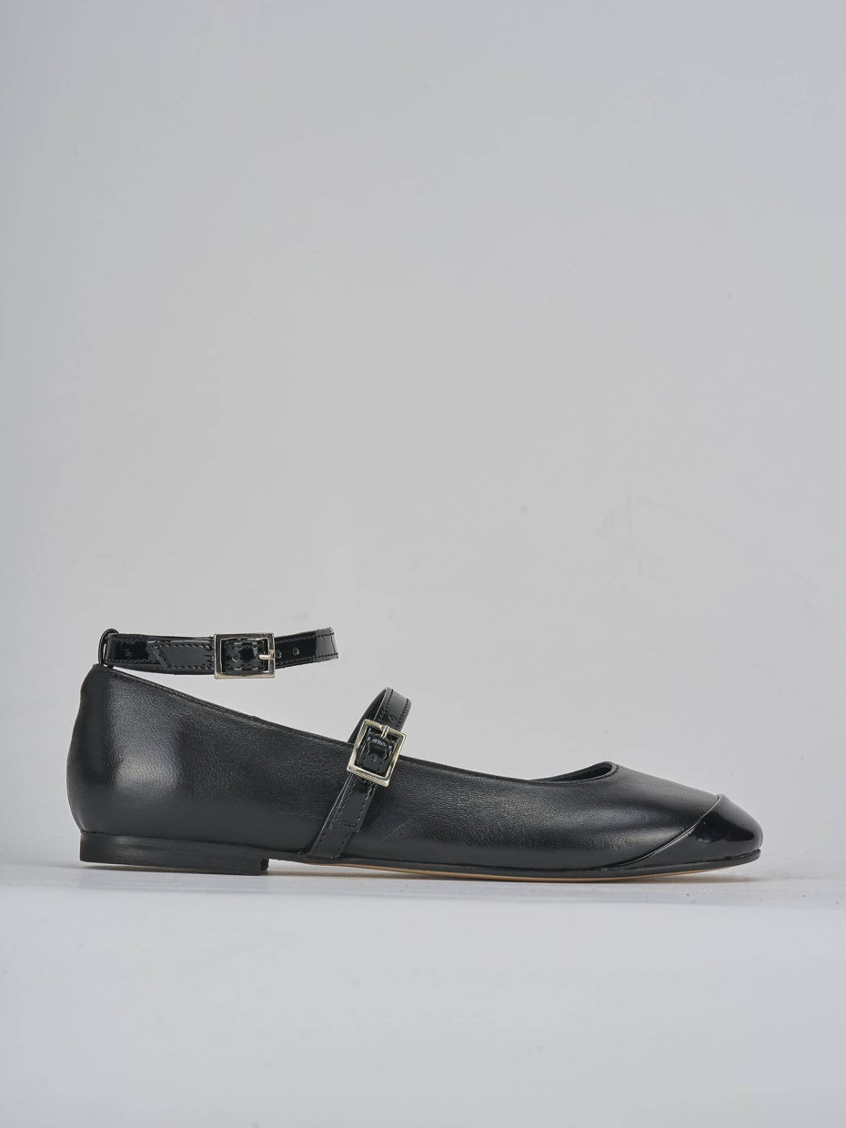 Ballerine tacco 1cm pelle nero