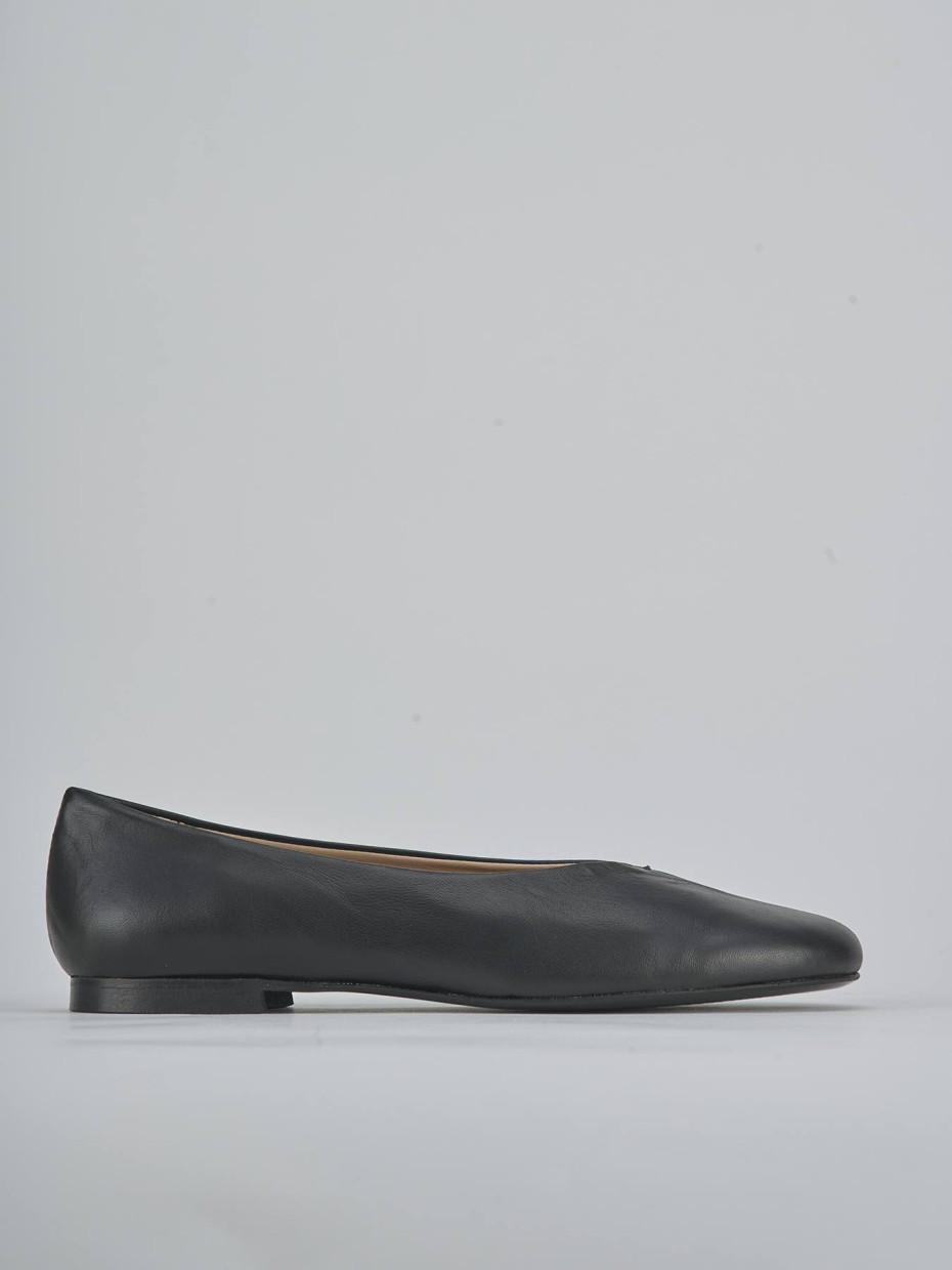 Ballerine tacco 1cm pelle nero